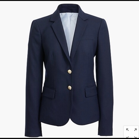 Navy JCrew Schoolboy Jacket - Picture 3 of 9